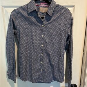 Banana Republic Blue Anchor Oxford Shirt size S